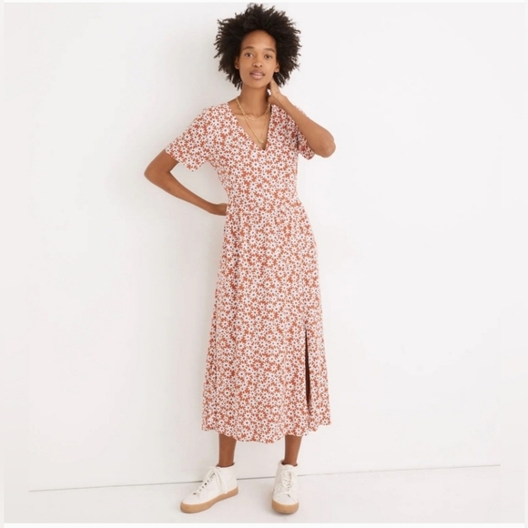 Madewell Clara Midi Dress Falling Daisies Flowy Fairy Dress Size XL - Picture 1 of 11